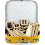 VARIO SUITCASE 72 piese - set constuctie modular din lemn rotund 7 in 1 Walachia